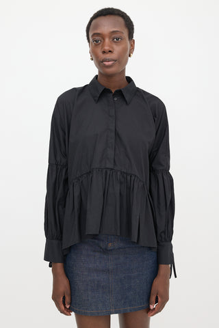 Cecilie Bahnsen Poplin Ruffled Shirt