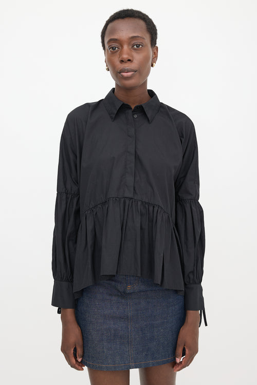 Cecilie Bahnsen Poplin Ruffled Shirt