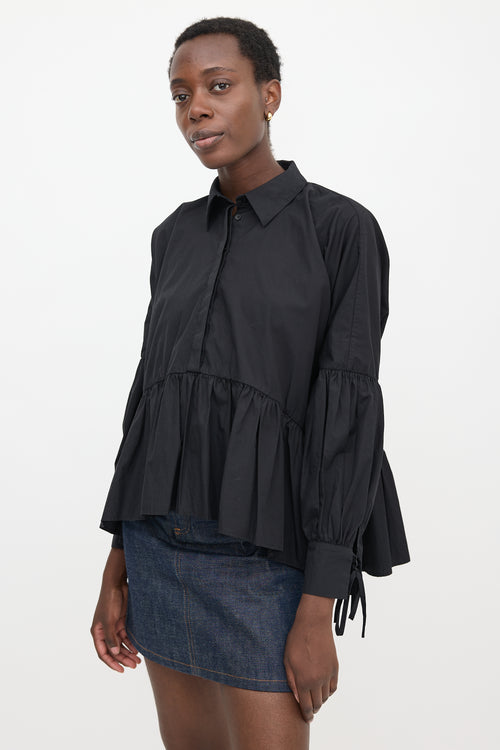 Cecilie Bahnsen Poplin Ruffled Shirt