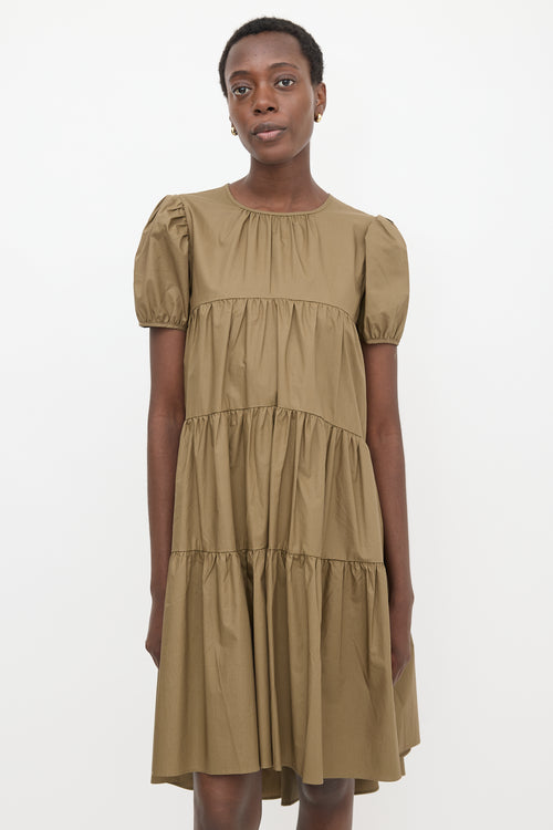 Cecilie Bahnsen Tiered Puff Sleeve Dress
