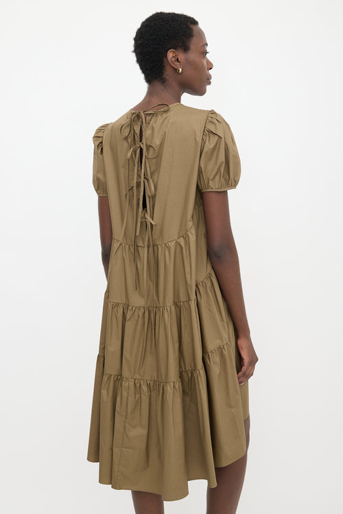 Cecilie Bahnsen Tiered Puff Sleeve Dress