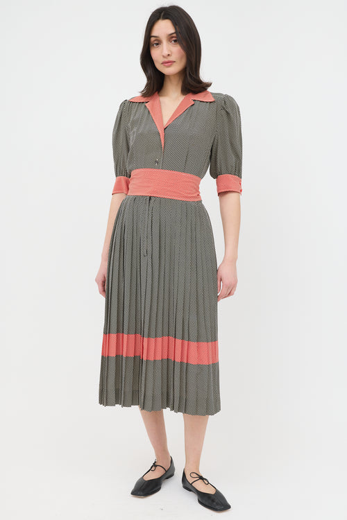 Celine 1980s Polka Dot Dress