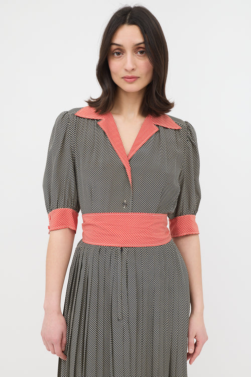 Celine 1980s Polka Dot Dress