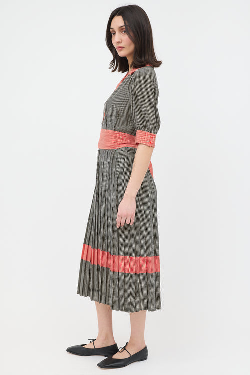 Celine 1980s Polka Dot Dress
