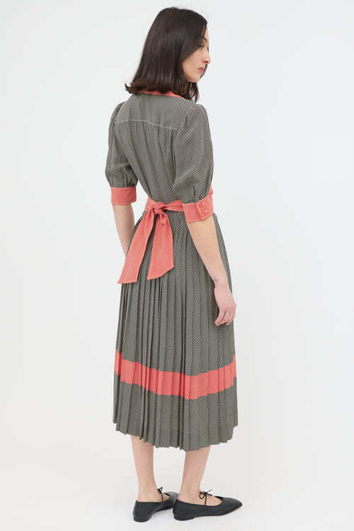 Celine 1980s Polka Dot Dress