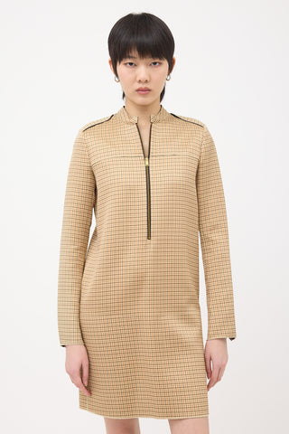 Celine 2000s Silk & Wool Printed Dress