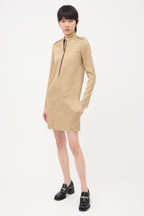 Celine 2000s Silk & Wool Printed Dress