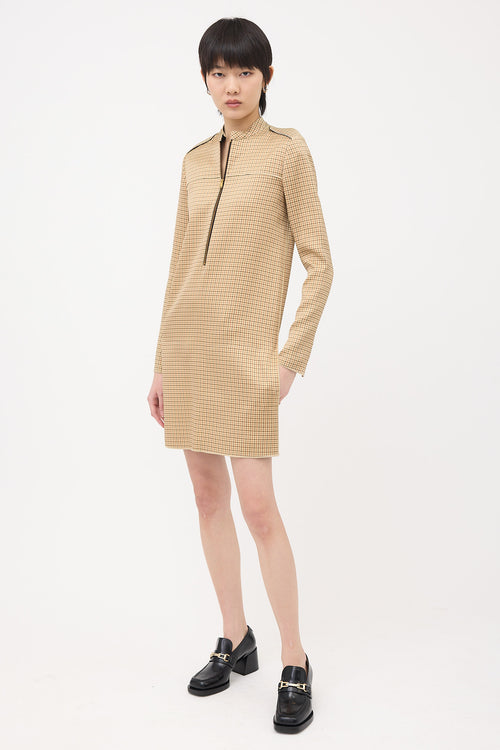 Celine 2000s Silk & Wool Printed Dress