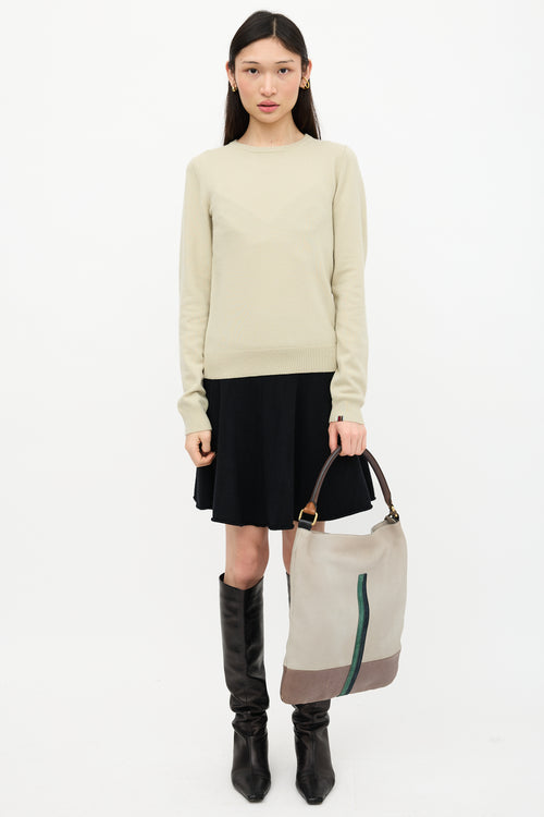 Celine 2010 Leather Racer Stripe Bag