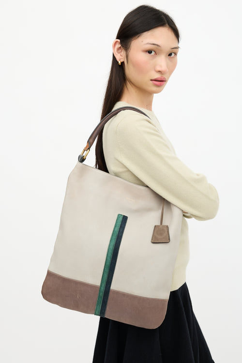 Celine 2010 Leather Racer Stripe Bag