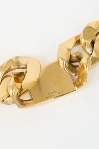 Celine 2013 Curb Chain Plate Bracelet