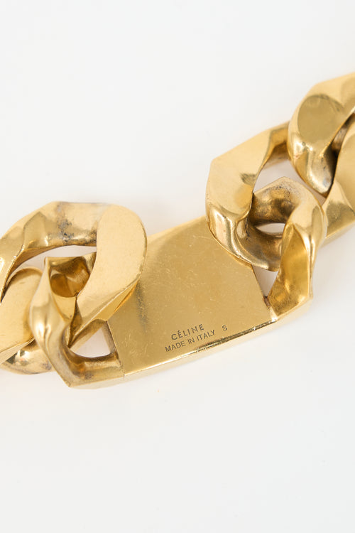 Celine 2013 Curb Chain Plate Bracelet