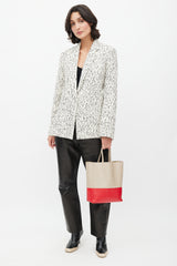 Celine 2015 Beige & Red Cabas Crossbody Bag
