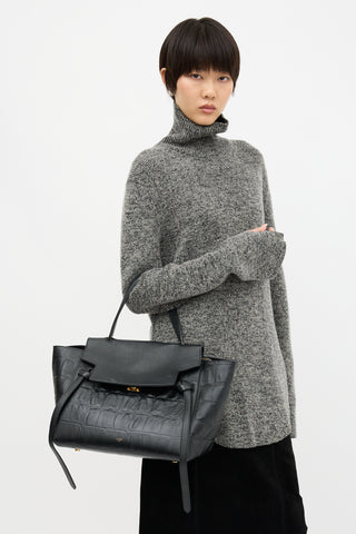 Celine 2015 Embossed Leather Belt Bag