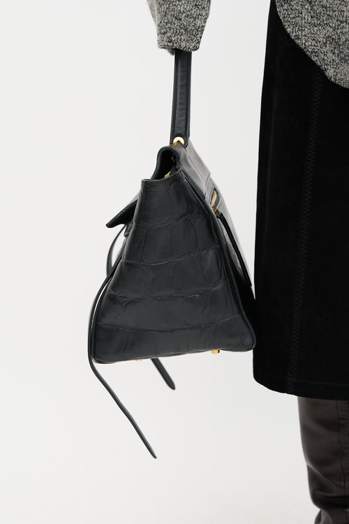 Celine 2015 Embossed Leather Belt Bag