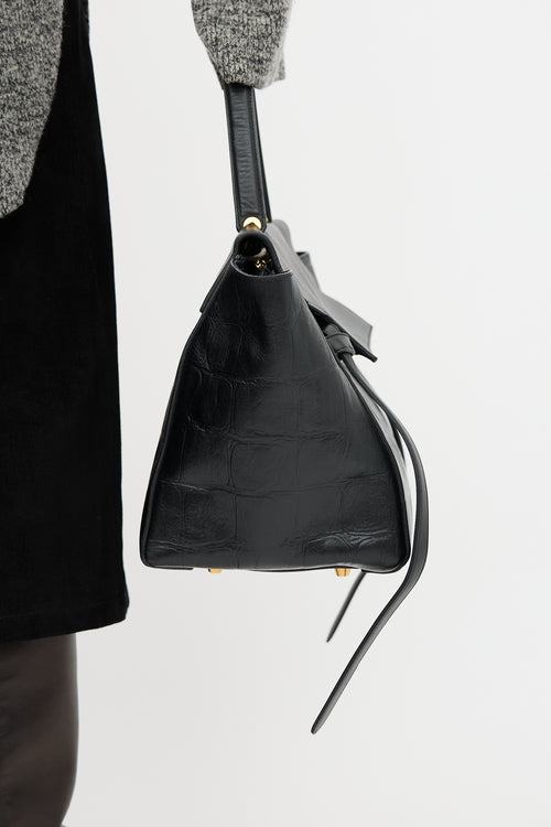 Celine 2015 Embossed Leather Belt Bag