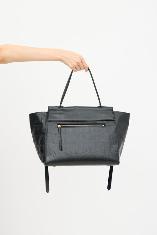 Celine 2015 Embossed Leather Belt Bag