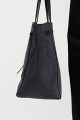 Celine 2015 Embossed Suede Cabas Phantom Bag