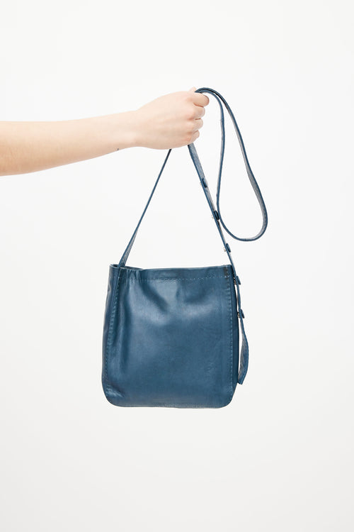 Celine 2016 Blue Leather Small Crossbody Bag