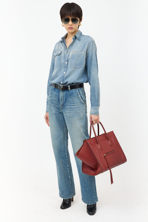 2016 Leather Medium Phantom Luggage Bag