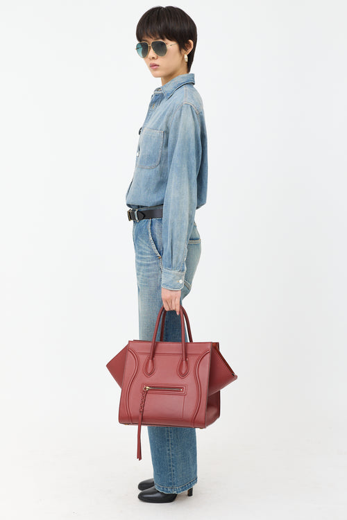 2016 Leather Medium Phantom Luggage Bag