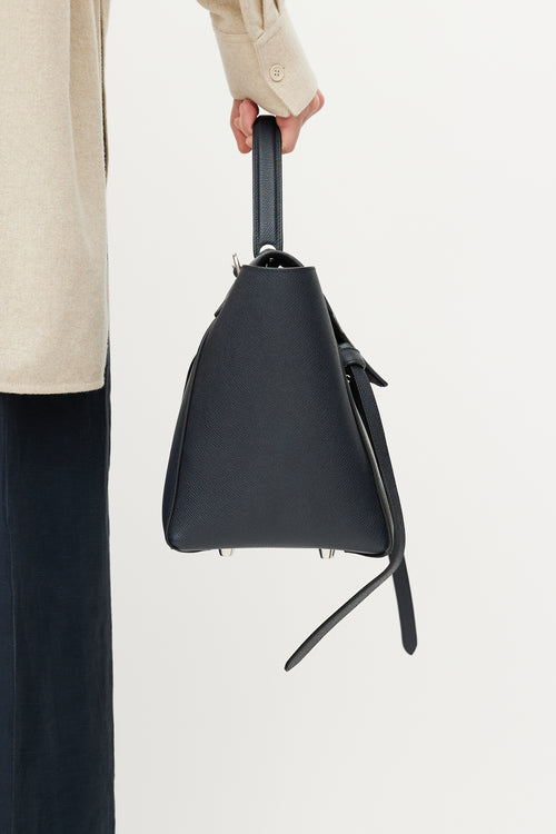 Celine 2016 Navy Leather Mini Belt Shoulder Bag