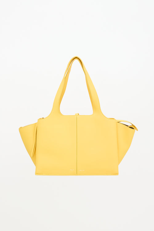 Celine 2016 Leather Small Trifold Tote Bag