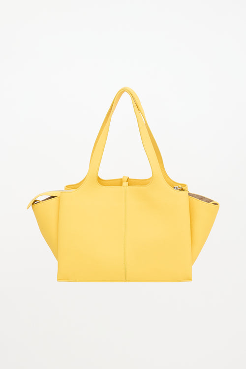 Celine 2016 Leather Small Trifold Tote Bag