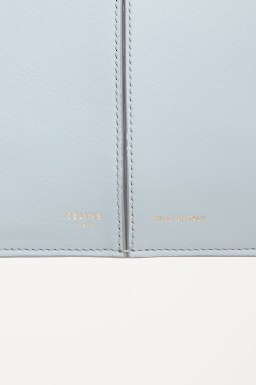 Celine 2017 Leather Trifold Clutch Bag