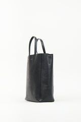Celine 2018 Black Leather Cabas Crossbody Bag