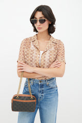 Celine 2021 Brown Patapans Triomphe Shoulder Bag