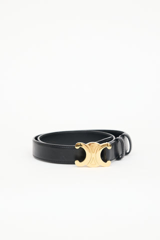 Celine 2021 Leather Medium Triomphe Belt