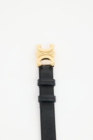 Celine 2021 Leather Medium Triomphe Belt