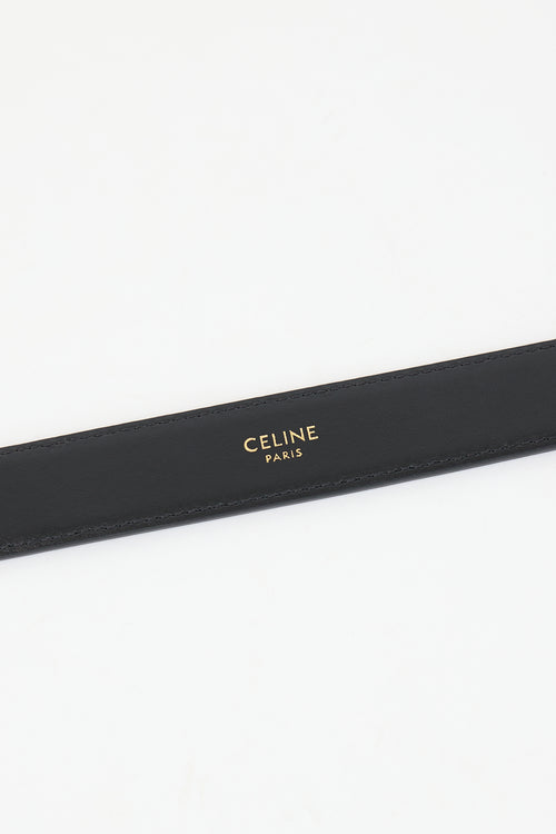 Celine 2021 Leather Medium Triomphe Belt