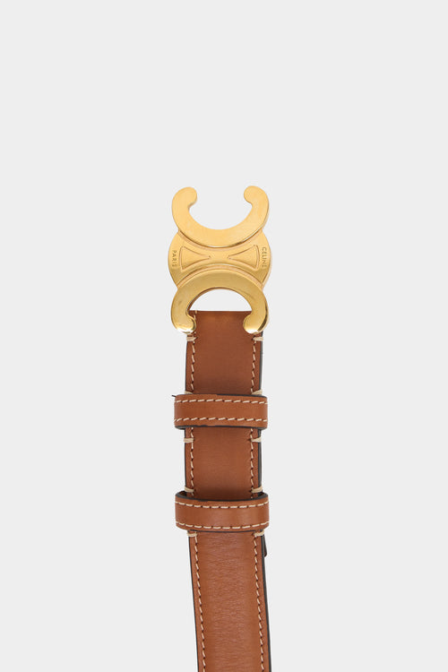 Celine 2023 Leather Triomphe 25mm Belt