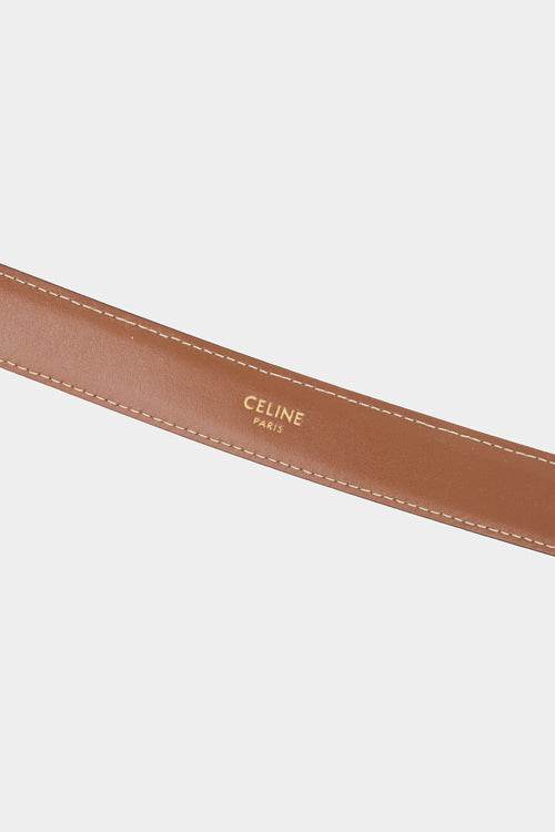 Celine 2023 Leather Triomphe 25mm Belt