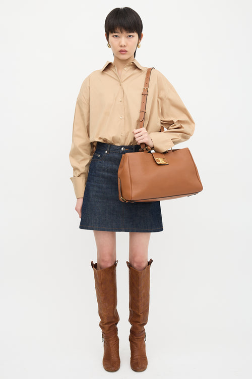 Celine 2024 Leather Medium Appoline Bag