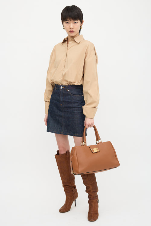 Celine 2024 Leather Medium Appoline Bag