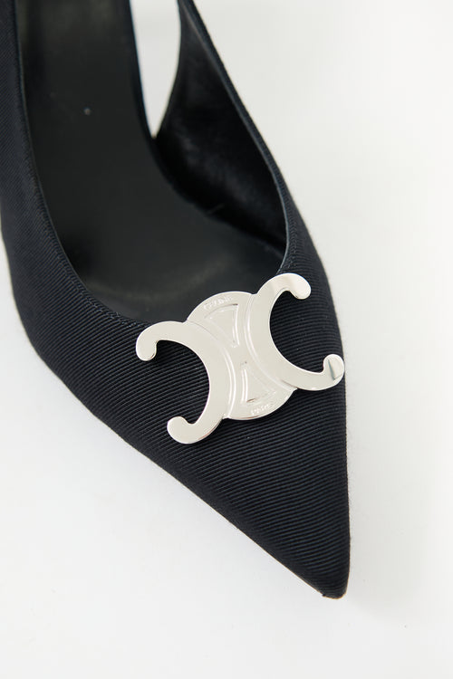 Celine Alma Triomphe Slingback Pump