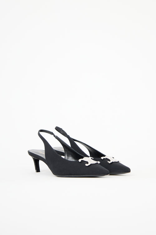 Celine Alma Triomphe Slingback Pump