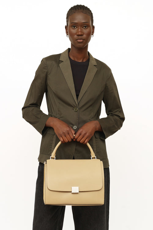 Celine Beige Medium Trapeze Leather Bag