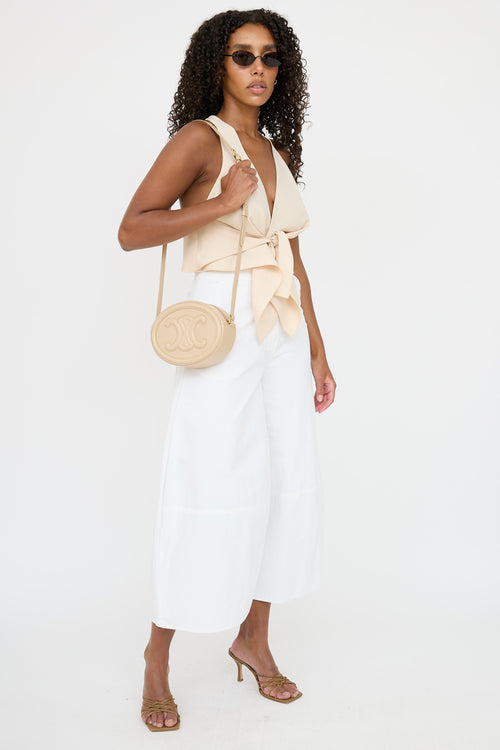 Celine Cuir Triomphe Oval Bag