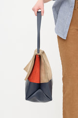 Celine Beige & Multi Suede All Soft Bag