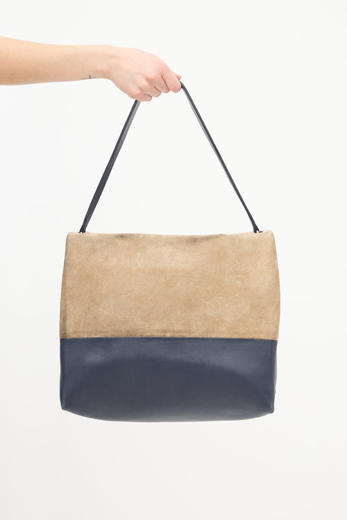 Celine Beige & Multi Suede All Soft Bag