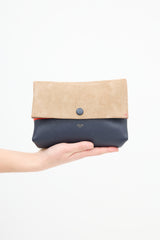 Celine Beige & Multi Suede All Soft Bag