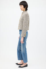 Celine Beige & Multi Tweed Jacket