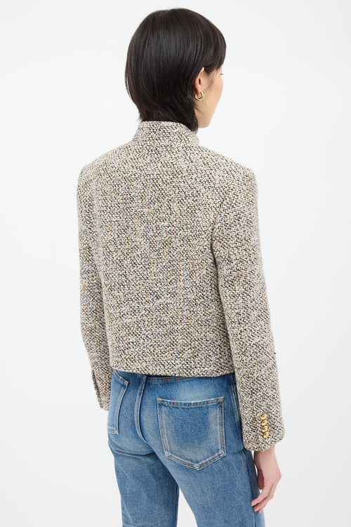 Celine Beige & Multi Tweed Jacket