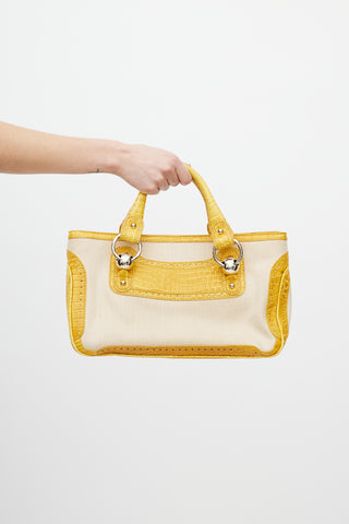 Celine Beige & Yellow Boogie Bag