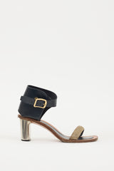 Celine Brown & Black Buckle Heel