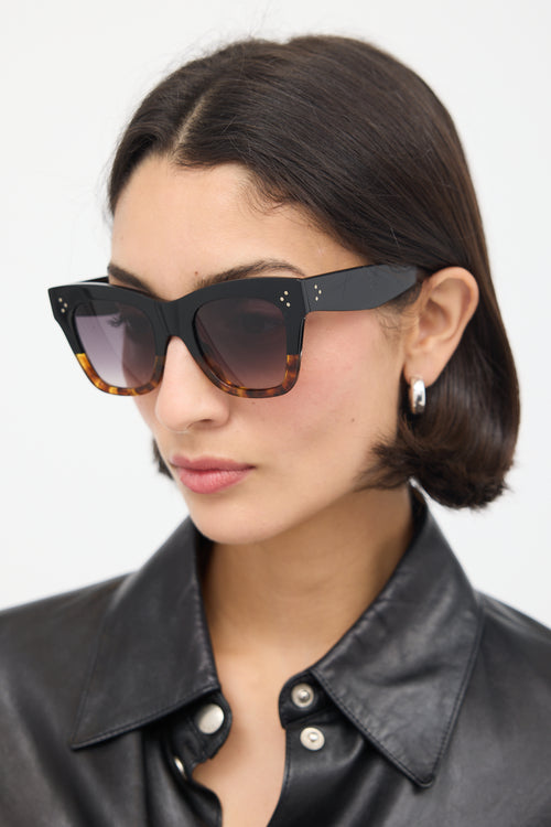 Celine Black & Brown CL4004IN Square Sunglasses